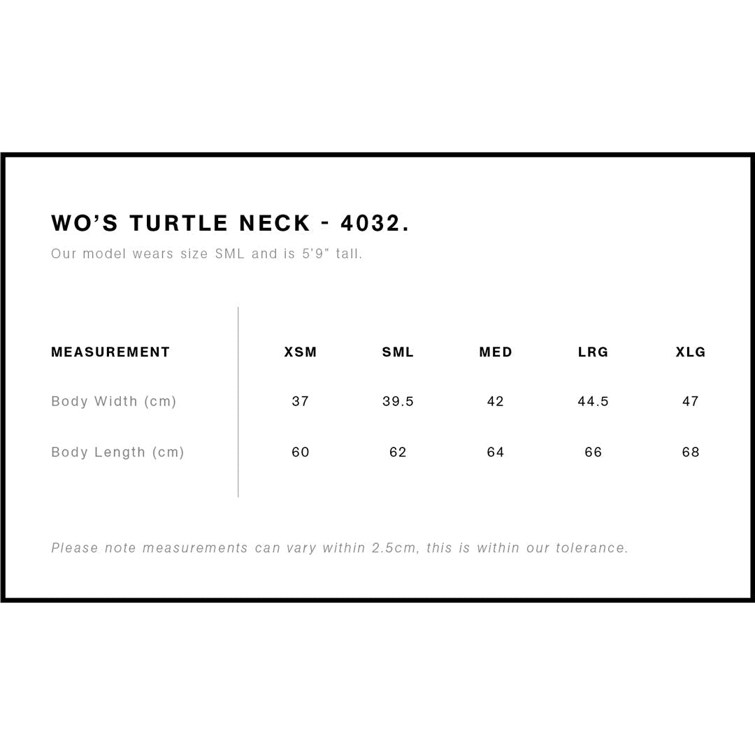 4032 AS Colour Wo's Turtle Neck Tee
