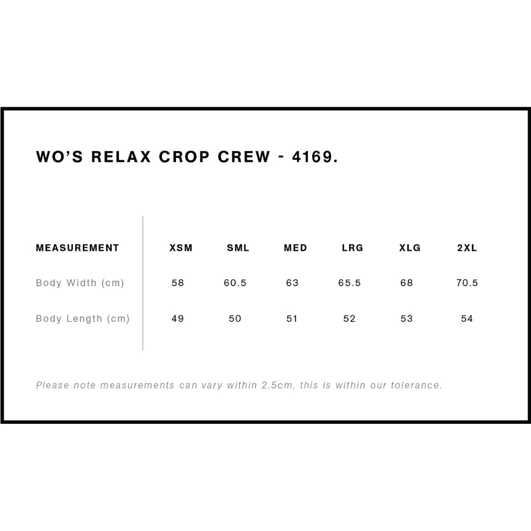 4169 Wo's Relax Crop Crew Jumper