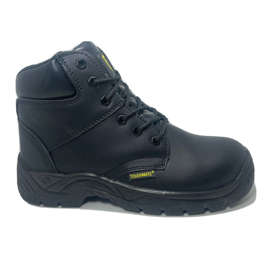 Toughmate 6290 Steel Toe Cap Work Boots - Black Smooth