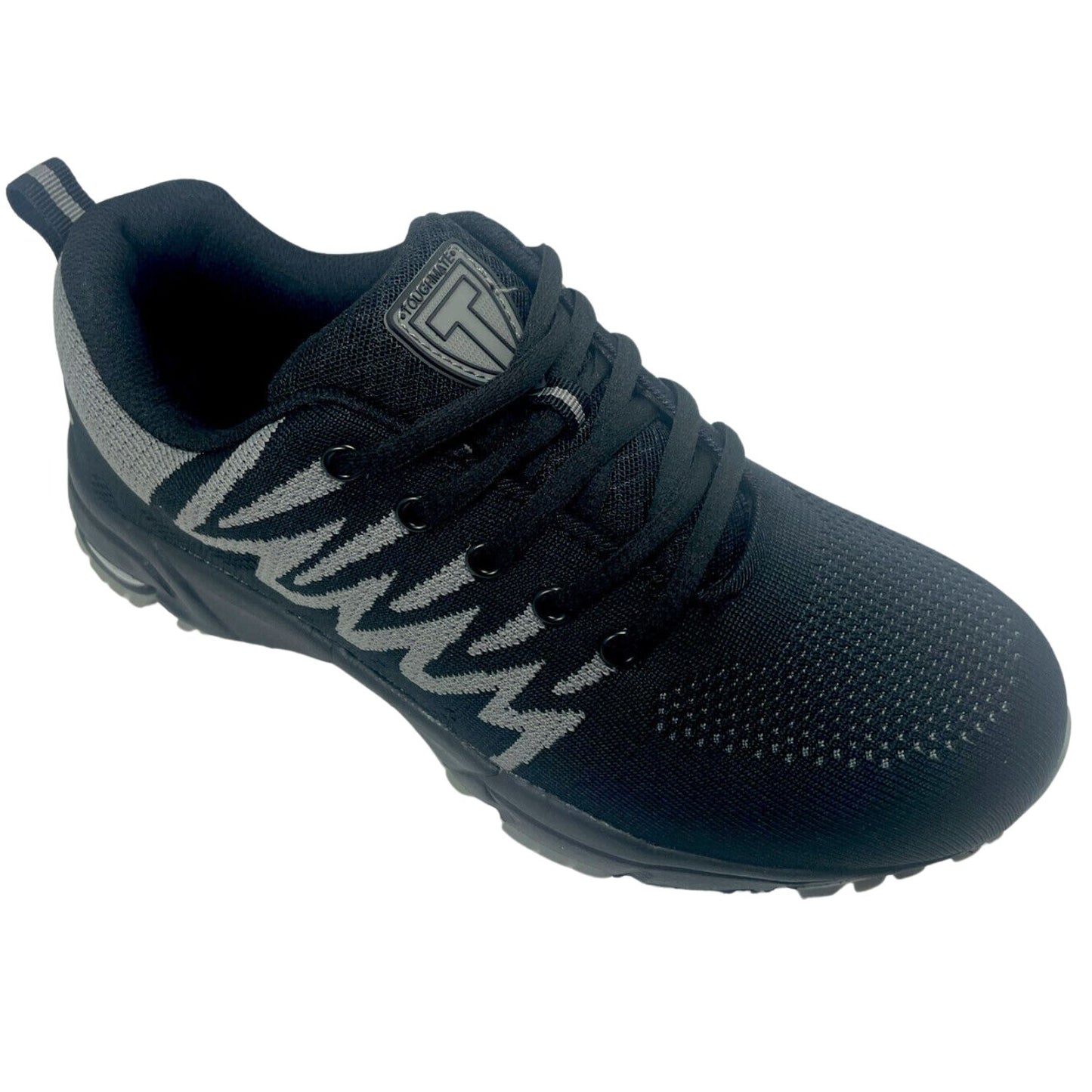 Toughmate Steel Toe Cap Leopard Trainer - Black