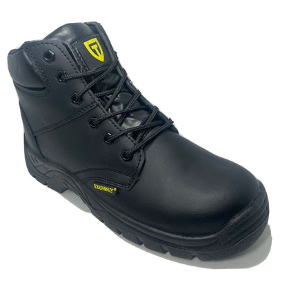 Toughmate 6290 Steel Toe Cap Work Boots - Black Smooth