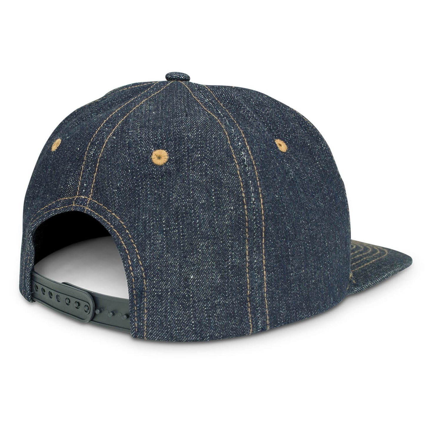 TC-114246 Denim Flat Peak Cap  - Embroidered