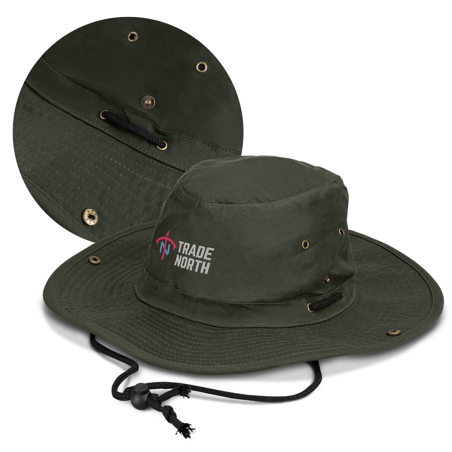 TC-119578 Oilskin Wide Brim Hat - Embroidered