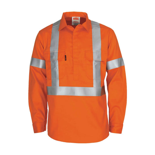 3408 Flame Retardant Cosed Front Shirt With "X" Back - L/S