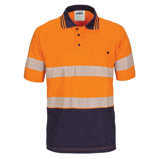 3515 HIVIS Segment Taped Cotton Jersey Polo - Short Sleeve