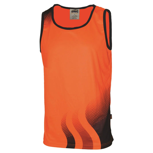 3561 Hivis Sublimated Wave Singlet