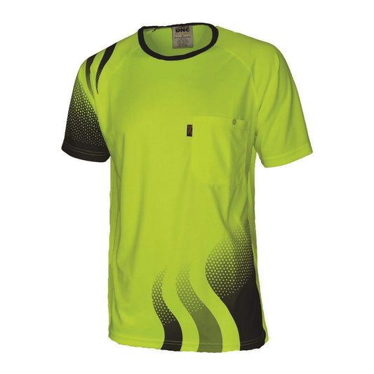 3562 Hivis Sublimated Wave T-Shirt