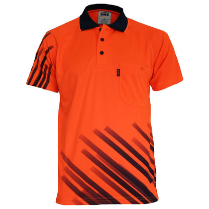 3565 Hivis Sublimated Stripe Polo