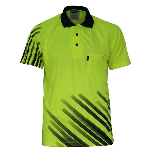 3565 Hivis Sublimated Stripe Polo