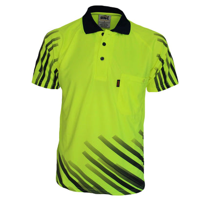 3566 HiVis Sublimated Full Stripe Polo