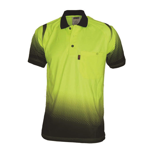 3568 Hivis Sublimated Ocean Polo