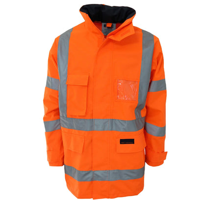 3571 HiVis Breathable Rain Jacket Biomotion Tape