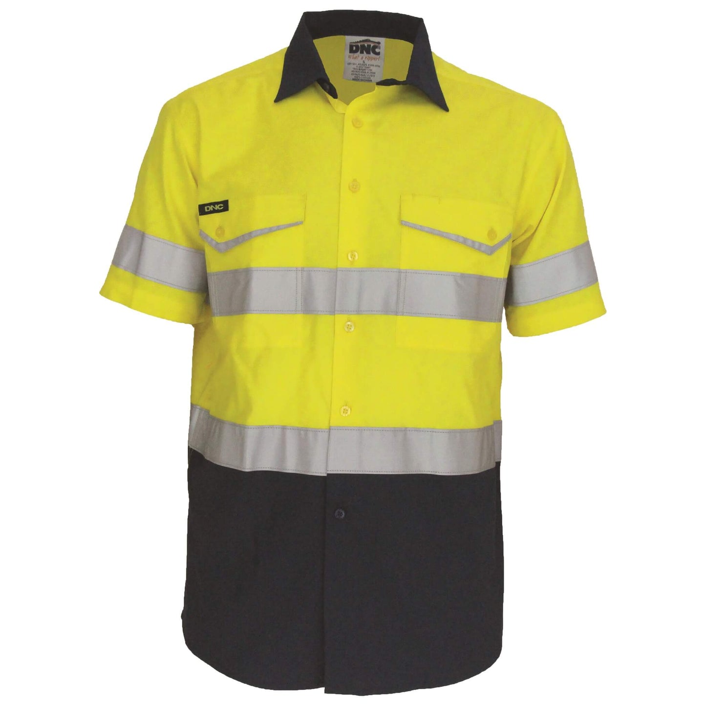 3587 Two-Tone RipStop Cotton Shirt Taped - Short Sleeve