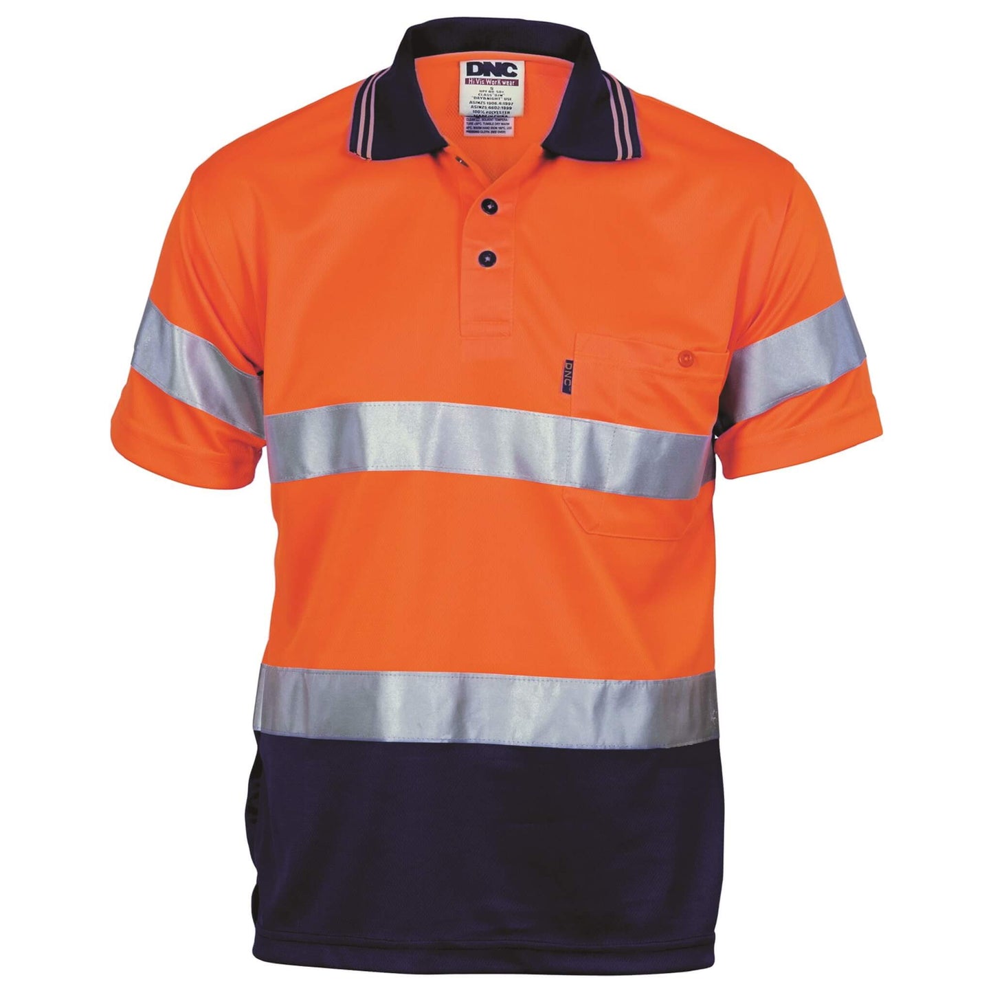 3715 HiVis D/D Cool Breathe Polo Shirt Taped - Short Sleeve