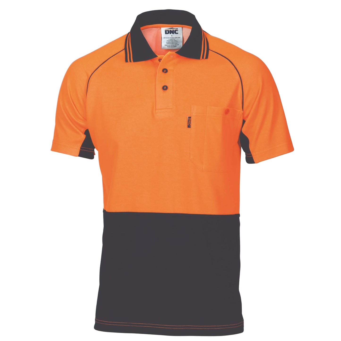 3719 HiVis Cotton Backed Cool-Breeze Contrast Polo - Short Sleeve