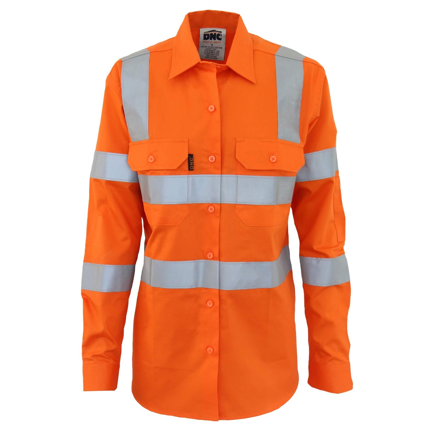 3742 Ladies HiVis Lightweight Cotton VIC Rail Shirt