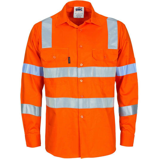 3743 HiVis Lightweight Vic Rail Cotton Shirt