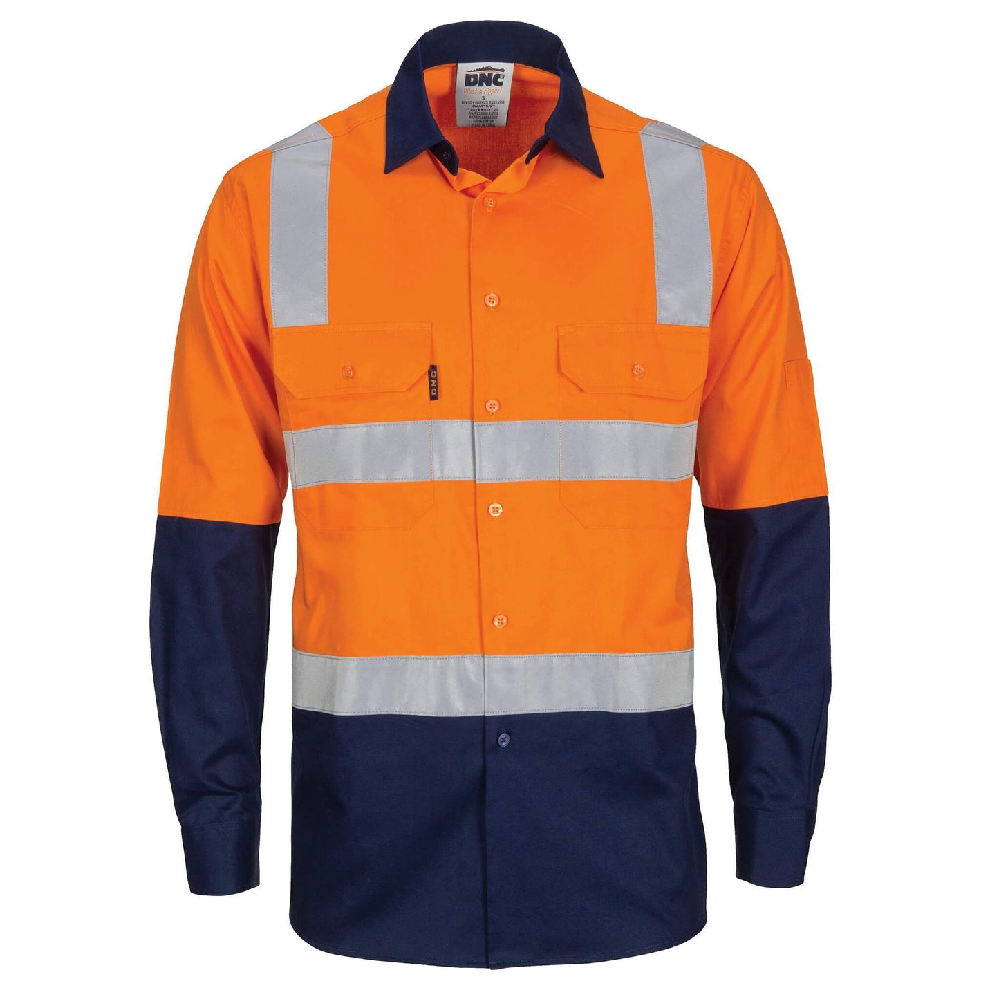 3747 HiVis Two Tone Cool-Breeze Cotton Shirt Taped