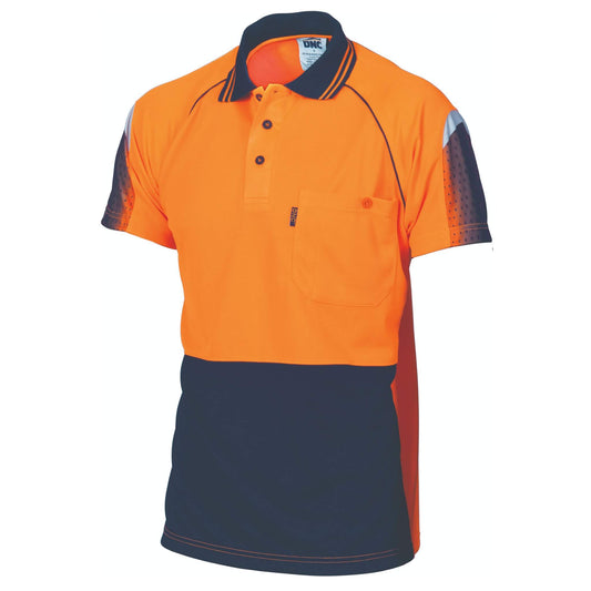 3751 HiVis Cool-Breathe Sublimated Piping Polo - Short Sleeve