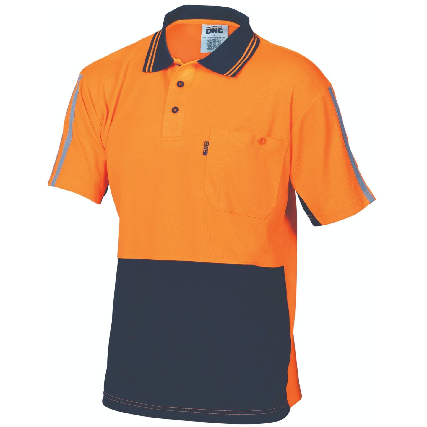 3755 HiVis Cool-Breathe Stripe Polo - Short Sleeve