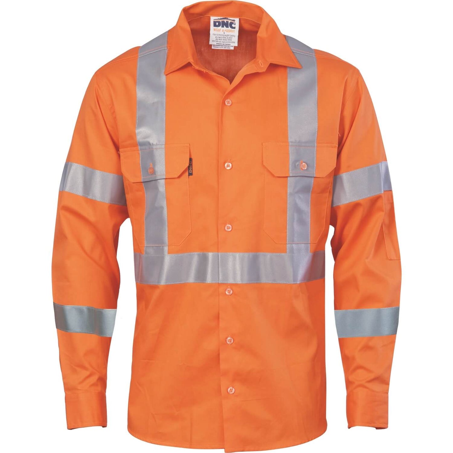 3789 Hivis Cool-Breeze Cotton shirt With Double Hoop Arms