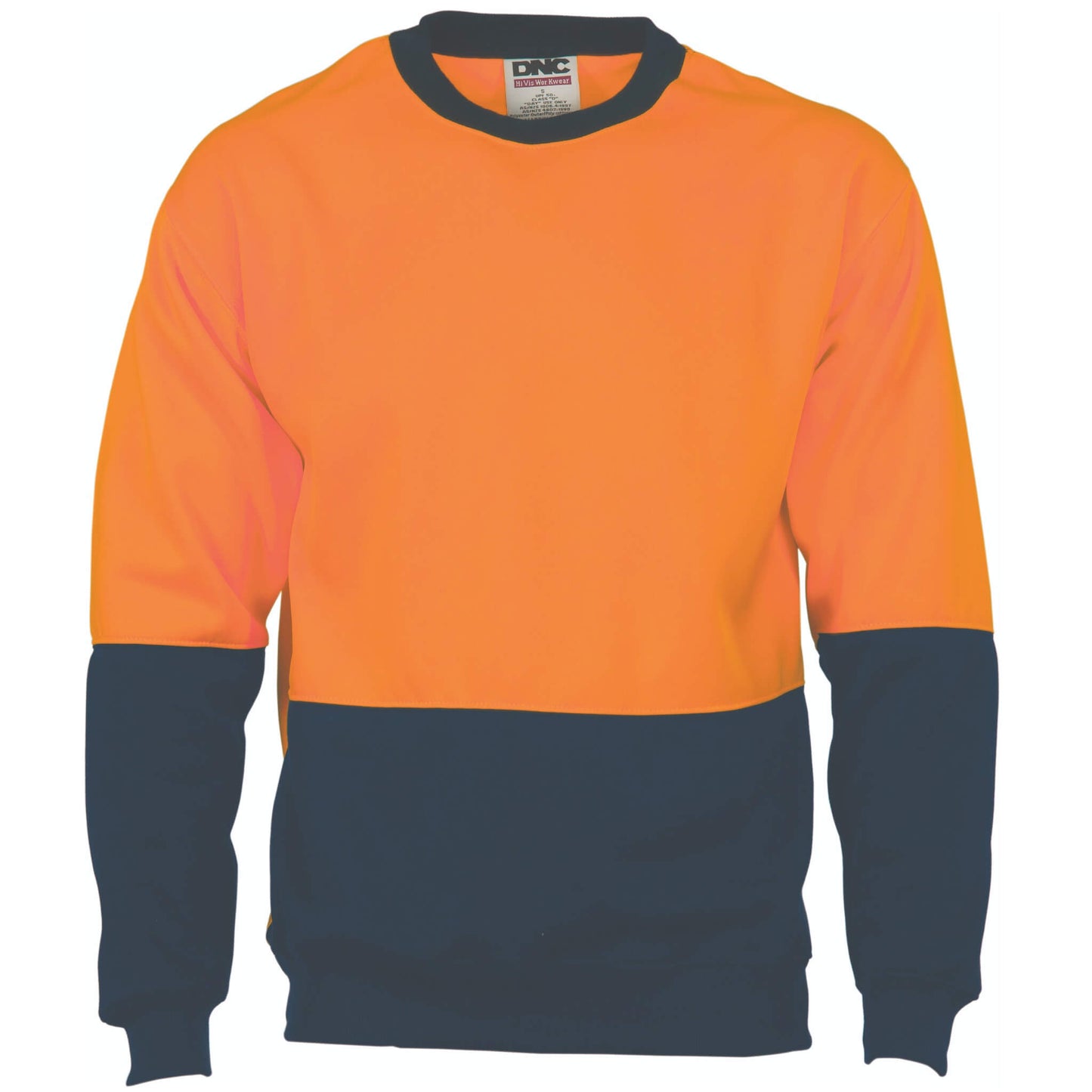 3821 HiVis Two Tone Fleecy Sweat Shirt