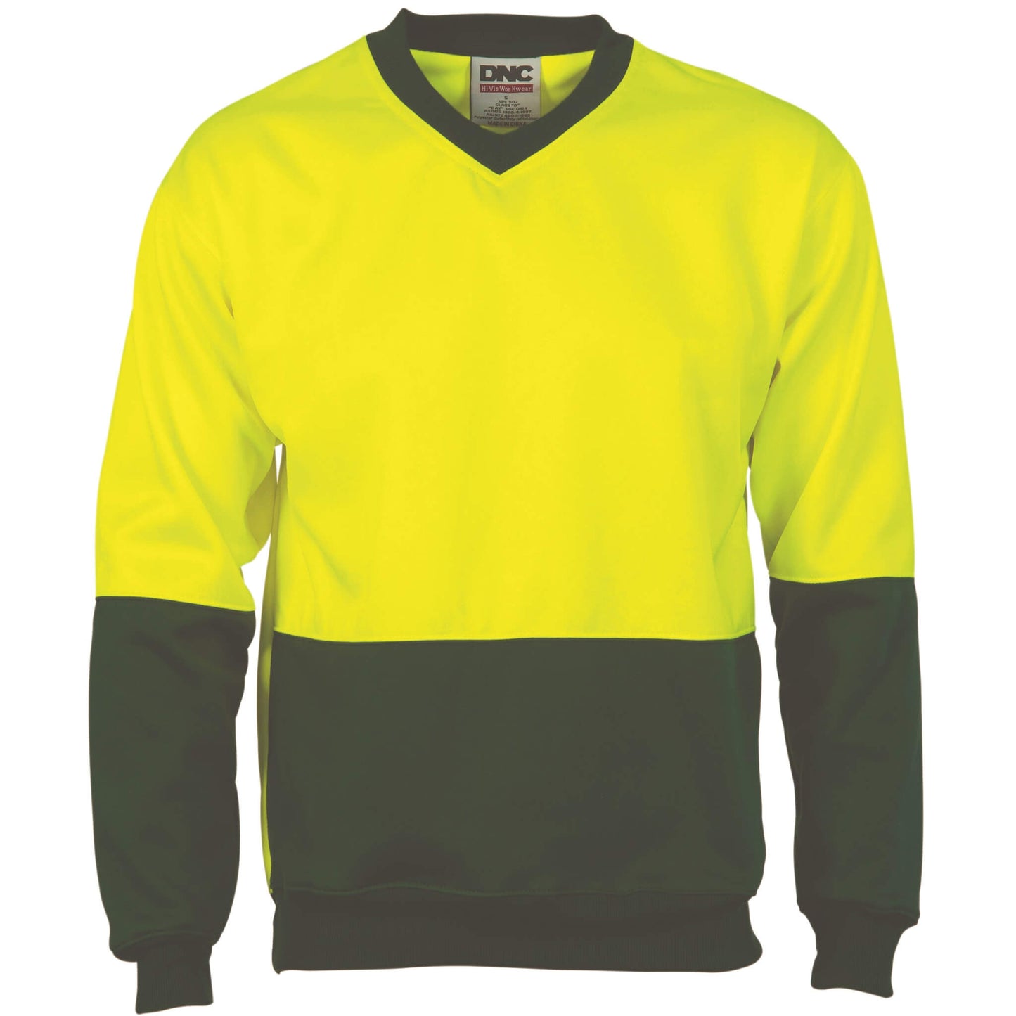 3822 HiVis Two Tone Fleecy Sweat Shirt