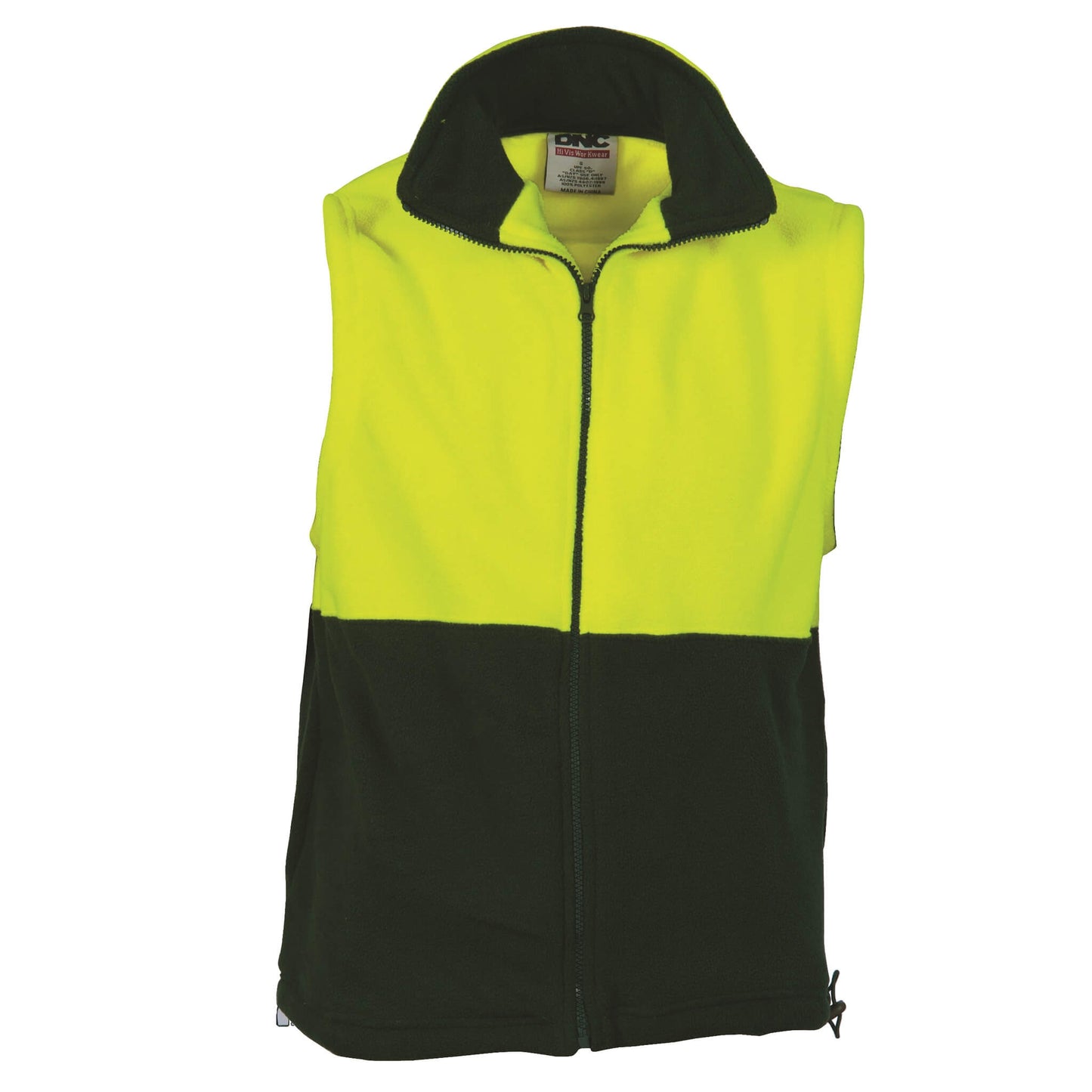 3828 HiVis Two Tone Full Zip Polar Fleece Vest