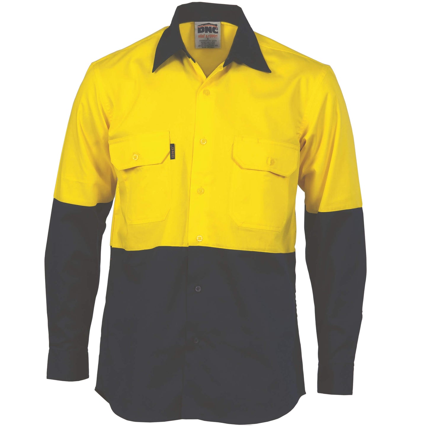 3840 HiVis 2 Tone Cool-Breeze Cotton Shirt - Long sleeve