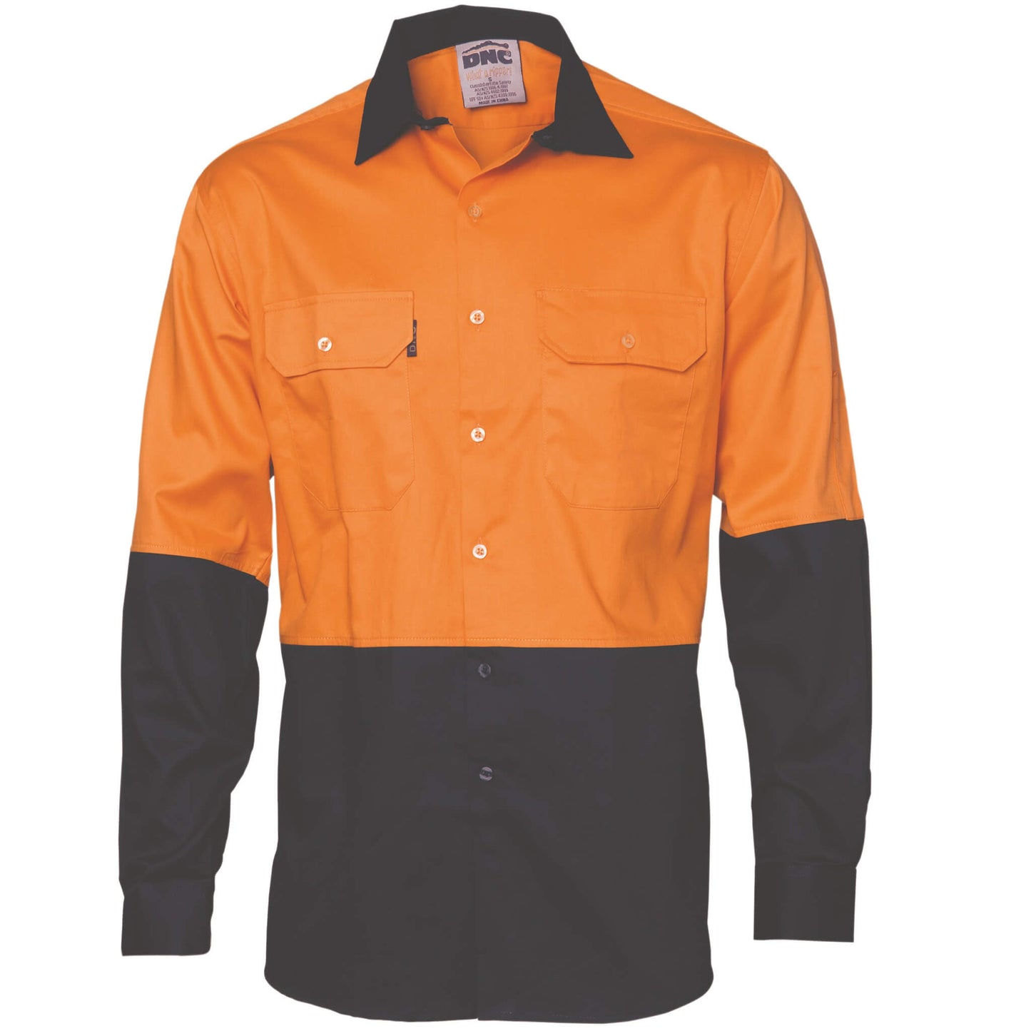 3840 HiVis 2 Tone Cool-Breeze Cotton Shirt - Long sleeve