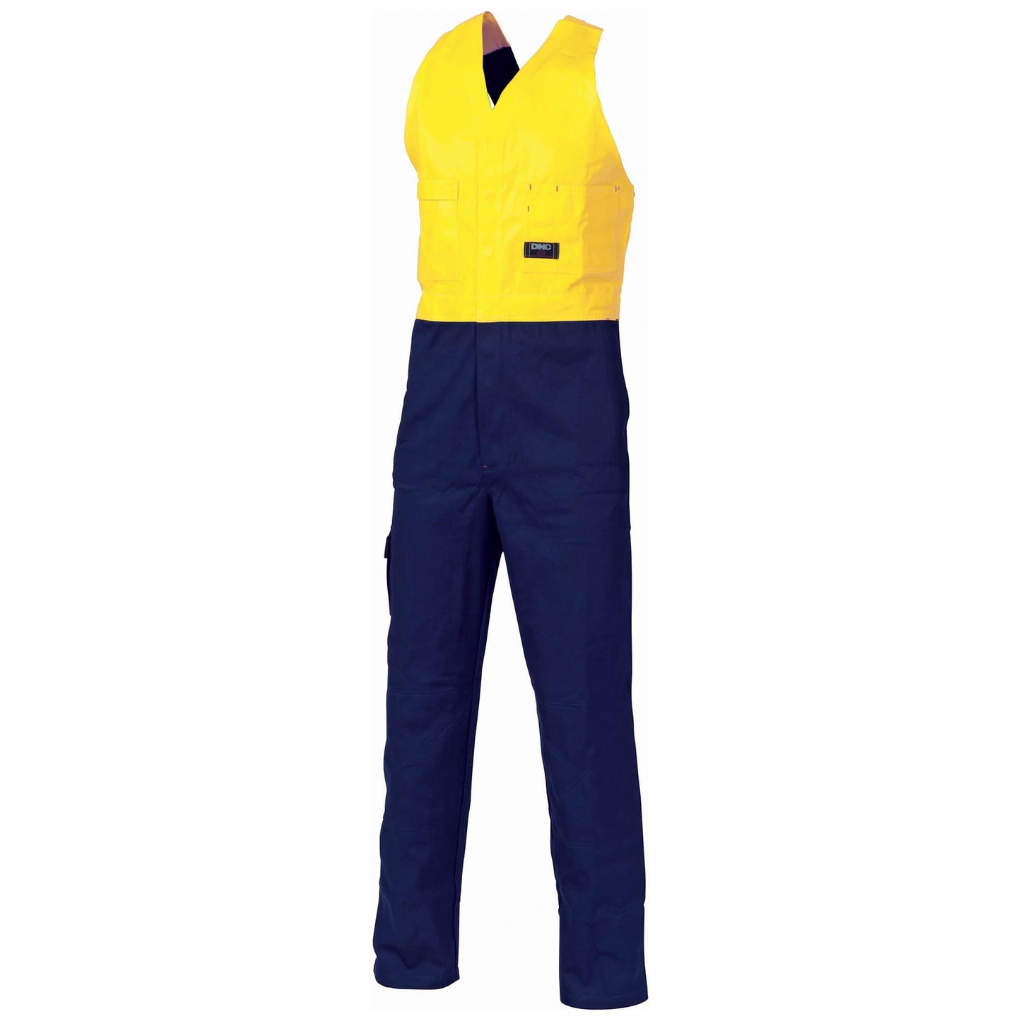 3853 HiVis Two Tone Cotton Action Back Overall