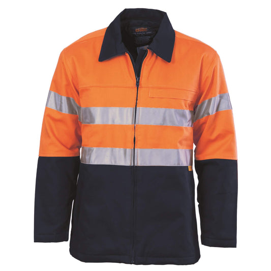 3858 - HiVis Two Tone Protect or Drill Jacket with 3M Tape