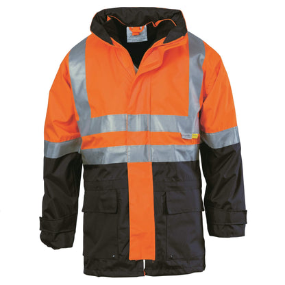 3864 - 4 in 1 HiVis Two Tone Breathable Jacket With Vest & 3M Tape