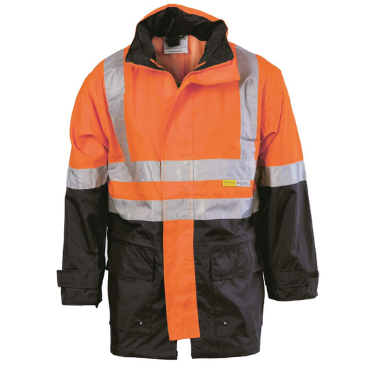 3867 HiVis Two Tone Breathable Rain Jacket With 3M Tape