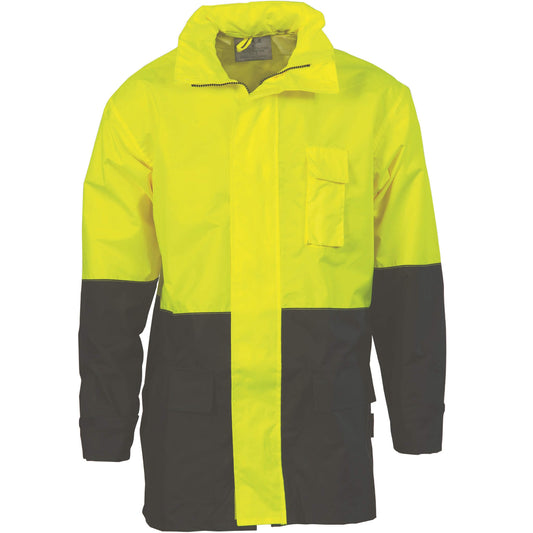 3877 HiVis Two Tone Light Weight Rain Jacket