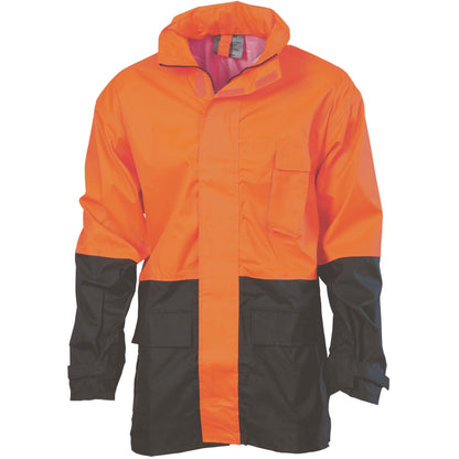 3877 HiVis Two Tone Light Weight Rain Jacket