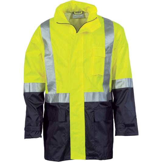 3879 HiVis Two Tone Light Weight Rain Jacket Taped