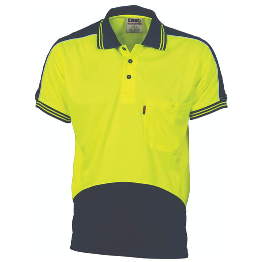 3891 HiVis Cool Breathe Panel Polo Shirt