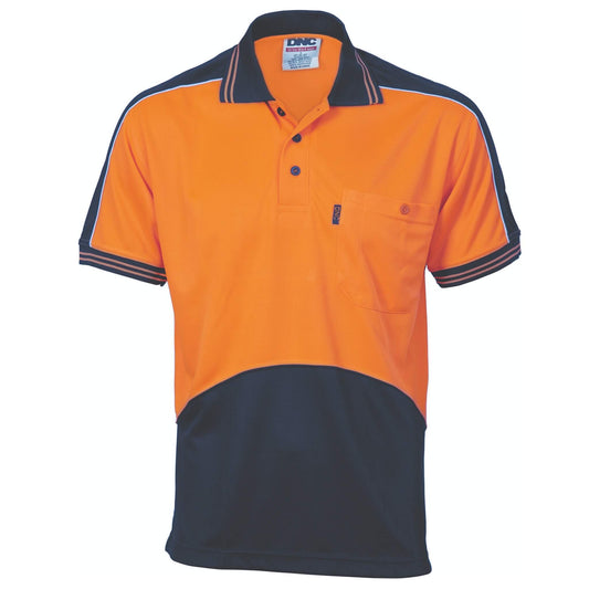 3891 HiVis Cool Breathe Panel Polo Shirt