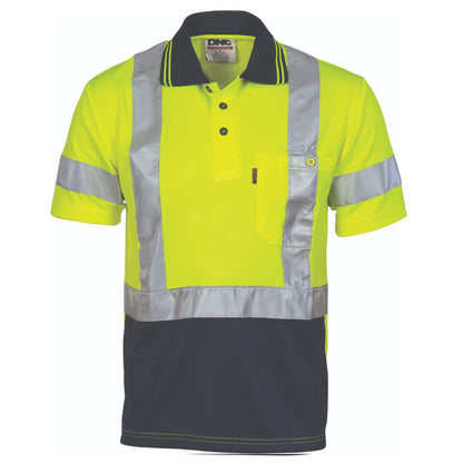 3912 Hi Vis Cool Breathe Polo Shirt With Cross Back Tape