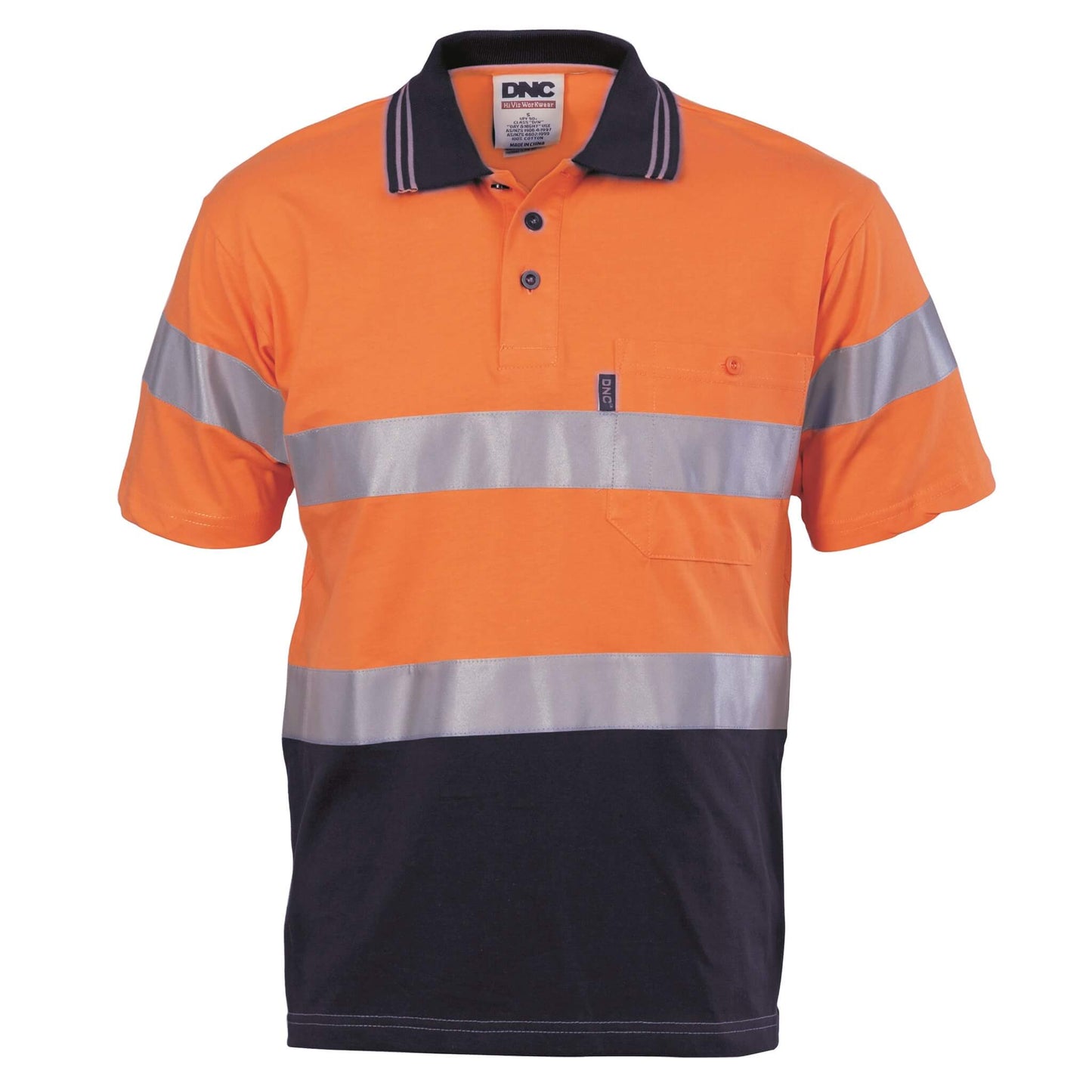 3915 Hi Vis Cool-Breeze Cotton Jersey Polo Taped