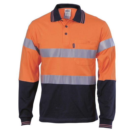 3916 Hi Vis Cool-Breeze Cotton Jersey Polo - Long Sleeve