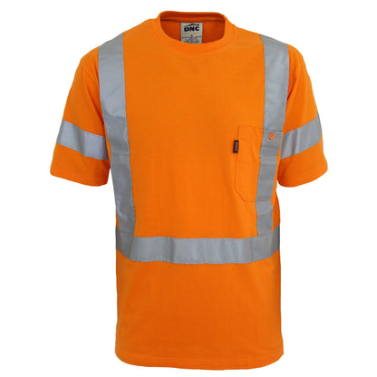 3917 Hi-Vis Cotton taped Tee Short Sleeve