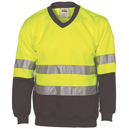 3921 Hi Vis Two Tone Sweatshirt Taped