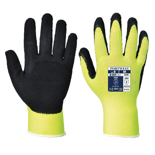 A340 Hi-Vis Grip Glove - Latex - dixiesworkwear