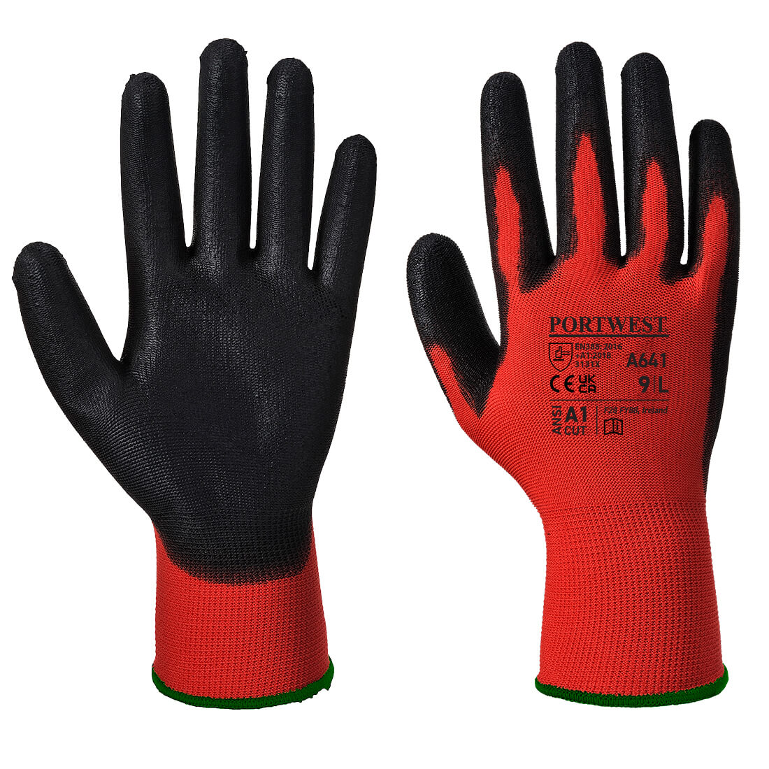 A641 Red Cut Grip - PU - 5 Pairs