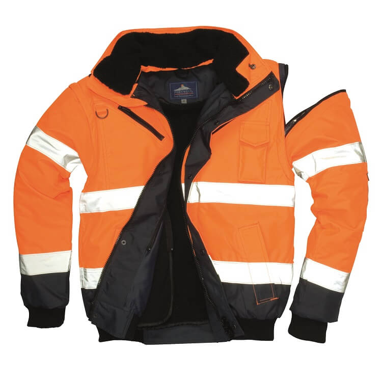 C465 Hi Vis 3-IN-1 Constrast Bomber Jacket - dixiesworkwear