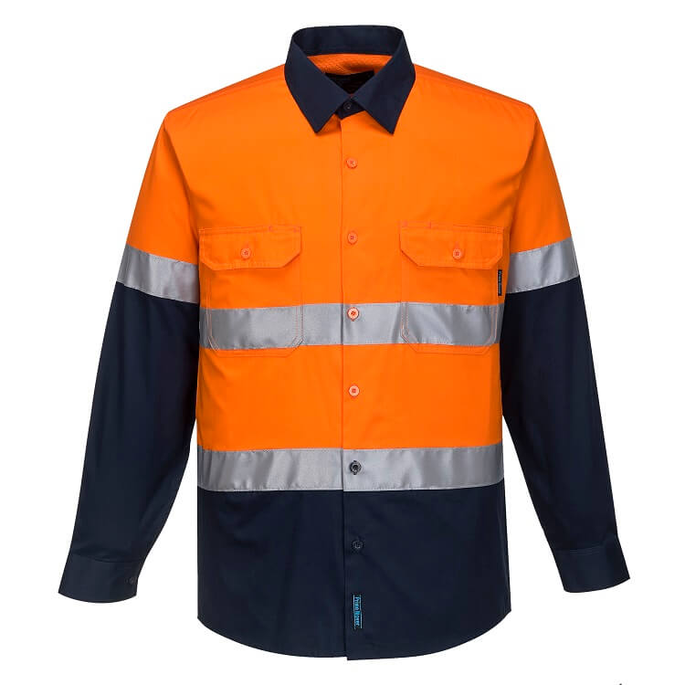 MA801 Lightweight Taped Long Sleeve Shirt - dixiesworkwear