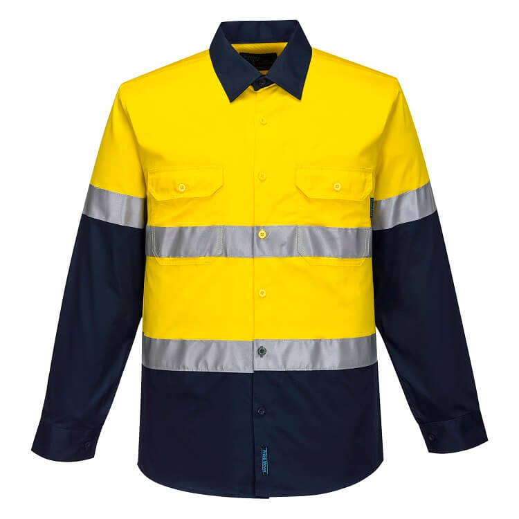 MA801 Lightweight Taped Long Sleeve Shirt - dixiesworkwear