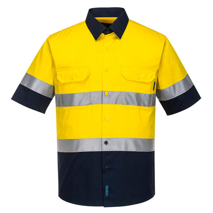 MA802 Hi-Vis Two Tone Lightweight Short Sleeve Shirt Taped